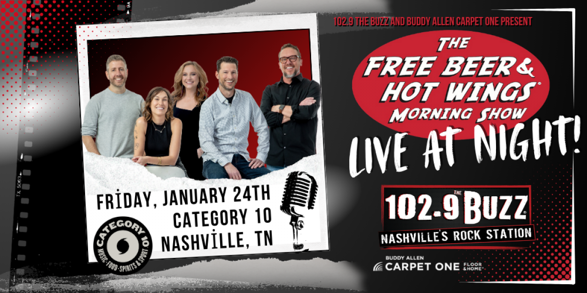 Free Beer & Hot Wings 'Live At Night!'